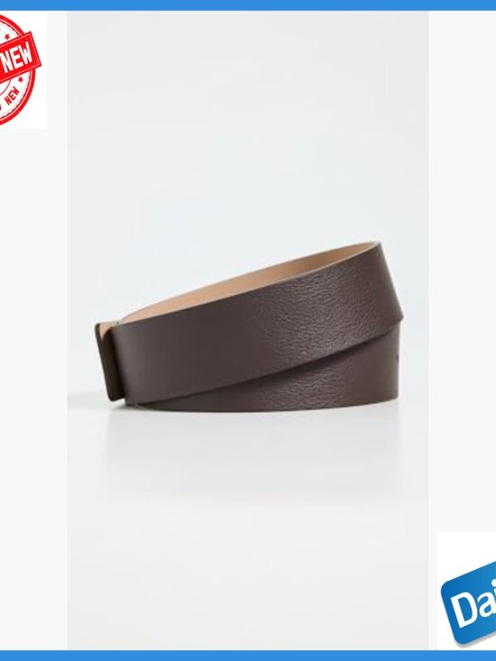 Genuine Leather Belt with Gold Hardware, Size Large, 1.5 Inch Width main image 4